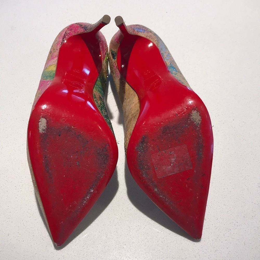 Louboutin pigalle follies 100 cork blooming pumps - Picture 4 of 6